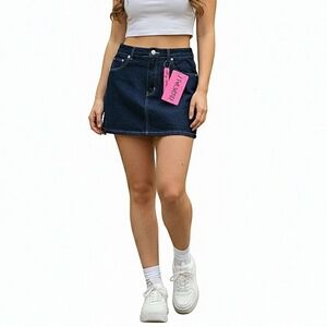 J For Nustify Denim Jean Skirt Womens Size XL Blue Dark Rinse